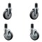 Service Caster 5'' Thermoplastic Rubber Wheel Swivel 1-5/8'' Expanding Stem Caster Set 2 Brakes, 4PK SCC-EX20S514-TPRB-2-TLB-2-158 - alternate 1